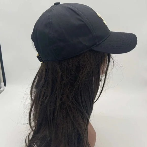 Celine triomphe baseball cap hat black medium free gift with purchase - Picture 8 of 12